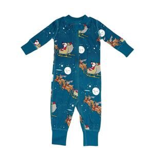 NWT Hanna Andersson Baby Zip Sleeper in Sleigh Ride Size 50cm (0-3 Months)